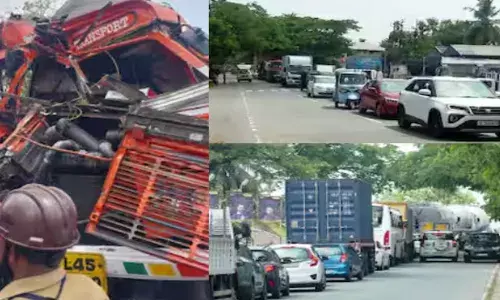 ഇരുമ്പനത്ത് ബസും ടാങ്കർ ലോറിയും കൂട്ടിയിടിച്ച് വൻ അപകടം; മൂന്ന് പേർക്ക് പരിക്ക്; സ്ഥലത്ത് വൻ ഗതാഗത കുരുക്ക്; അഞ്ച് കിലോമീറ്ററിലേറെ ഗതാഗതം സ്തംഭിച്ചു; ടാങ്കർ മാറ്റാനുള്ള ശ്രമം തുടരുന്നു