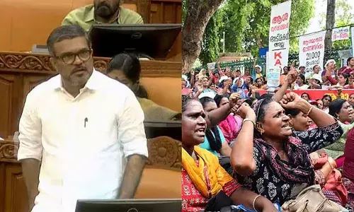 സമരക്കാര്‍ക്ക് നിര്‍ബന്ധ ബുദ്ധി, പിടിവാശിയാണ് പ്രശ്നം നീണ്ടുപോകാന്‍ കാരണം; രാഷ്ട്രീയ ലക്ഷ്യത്തോടെയുള്ള സമരം ആരു ശ്രമിച്ചാലും പരിഹരിക്കാനാവില്ല; നരേന്ദ്രമോദി സര്‍ക്കാര്‍ കൊടിയ വഞ്ചനയാണ് ആശ വര്‍ക്കര്‍മാരോട് കാണിക്കുന്നതെന്ന് മന്ത്രി എം ബി രാജേഷ്; സഭയില്‍ പ്രതിഷേധിച്ചു പ്രതിപക്ഷം