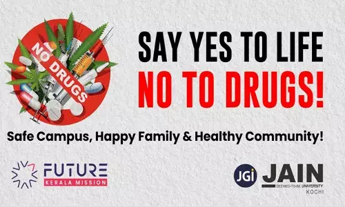 സേ യേസ് ടു ലൈഫ്, നോ ടു ഡ്രഗ്‌സ്; രാജ്യത്ത് ആദ്യമായി പ്രവേശന പ്രക്രിയയില്‍ വിദ്യാര്‍ത്ഥികള്‍ക്ക് പ്രതിജ്ഞ നിര്‍ബന്ധമാക്കി കൊച്ചി ജെയിന്‍ യൂണിവേഴ്സിറ്റി