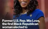 കോണ്ഗ്രസിലേക്ക് തിരഞ്ഞെടുക്കപ്പെട്ട ആദ്യത്തെ കറുത്ത റിപ്പബ്ലിക്കന് വനിത മിയ ലവ് അന്തരിച്ചു കോണ്ഗ്രസിലേക്ക് തിരഞ്ഞെടുക്കപ്പെട്ട ആദ്യത്തെ കറുത്ത റിപ്പബ്ലിക്കന് വനിത മിയ ലവ് അന്തരിച്ചു