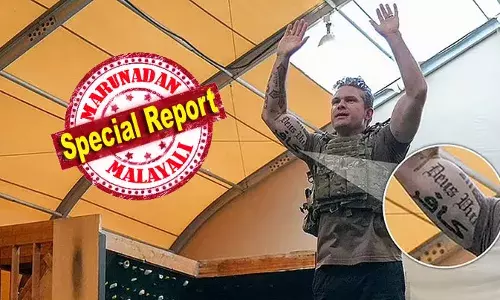 കയ്യില്‍ പച്ച കുത്തിയിരിക്കുന്നത് അറബിയില്‍ കാഫിര്‍ എന്ന്; യെമന്‍ യുദ്ധത്തിന്റെ പേരില്‍ വിവാദത്തിലായ അമേരിക്കന്‍ പ്രതിരോധ സെക്രട്ടറി ഇസ്ലാമാഫോബിയയുടെ മൂര്‍ധന്യത്തിലെന്ന് ആരോപണം; പീറ്റ് ഹെഗ്സെത്തിനെതിരെ സോഷ്യല്‍ മീഡിയയില്‍ മുറവിളി ഉയരുമ്പോള്‍