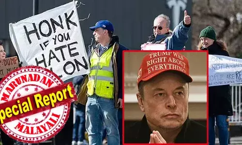 ടെസ്ല ഷോറൂമുകള്‍ കത്തിക്കുന്നു; ടെസ്ലയുടെ ചെറിയ പ്രശ്നങ്ങള്‍ പോലും സോഷ്യല്‍ മീഡിയയില്‍ വൈറലാകുന്നു; ടെസ്ല ഉപേക്ഷിച്ച് യൂറോപ്യന്‍ ജനത; എക്‌സിനെതിരെ നിരന്തരം സൈബര്‍ ആക്രമണം: ട്രമ്പിനൊപ്പം അമേരിക്ക നന്നാക്കാനിറങ്ങിയ മസ്‌ക്കിന് പണിയോട് പണി