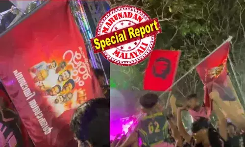 കണ്ണൂരില്‍ ക്ഷേത്രോത്സവത്തിനിടെ സൂരജ് വധക്കേസ് പ്രതികളുടെ ചിത്രങ്ങളുമായി ആഘോഷം; മുഴുവന്‍ പ്രതികളുടെയും ചിത്രങ്ങളും കൊടിയില്‍; ഡാന്‍സ് നടത്തുകയും മുദ്രവാക്യം വിളിക്കുകയും ചെയ്യുന്ന ദൃശ്യങ്ങള്‍ പുറത്ത്; കൊലയാളികള്‍ക്കായി സഖാക്കളുടെ കൂത്താട്ടം