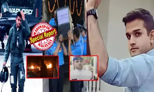 മരണം മുഖാമുഖം കാണുമ്പോഴും പൊരുതി; ഒരു സാധാരണക്കാരന്റെ ജീവൻ പോലും നഷ്ടപ്പെട്ടില്ലെന്ന് ഉറപ്പാക്കി; ജെറ്റിനെ തുറസ്സായ സ്ഥലത്തേക്ക് പറപ്പിച്ച് ധൈര്യം; ലാൻഡ് ചെയ്യാൻ പരമാവധി ശ്രമിച്ചിട്ടും നടന്നില്ല; ഒടുവിൽ കൂട്ടുകാരനെ രക്ഷപ്പെടുത്തി ക്യാപ്റ്റൻ ലോകത്തോട് വിട പറഞ്ഞു; യുദ്ധവിമാന അപകടത്തിൽ കൊല്ലപ്പെട്ട ലെഫ്റ്റനന്റ് സിദ്ധാർത്ഥ് വേദനയാകുമ്പോൾ!