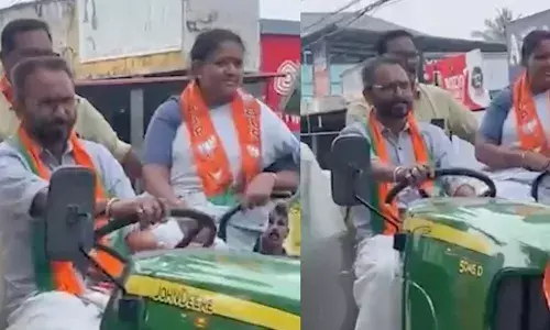 കെ സുരേന്ദ്രൻ ലൈസൻസ്‌ പോലും ഇല്ലാതെ ട്രാക്ടർ ഓടിച്ചു; വാഹന ഉടമയ്‌ക്ക്‌ എട്ടിന്റെ പണി; 5,000 രൂപ പിഴചുമത്തി; സംഭവം നടന്നത് പ്രചാരണ പരിപാടിക്കിടെ