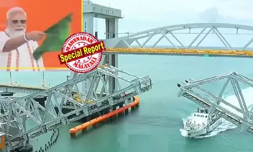 ഉദ്ഘാടനത്തിനു പിന്നാലെ പാമ്പന്‍ പാലത്തില്‍ സാങ്കേതിക തകരാര്‍; വെര്‍ട്ടിക്കല്‍ ലിഫ്റ്റ് സ്പാന്‍ താഴ്ത്താനായില്ല; അറ്റകുറ്റപ്പണിയിലൂടെ പരിഹരിച്ചു;  ഇന്ത്യ അലയന്‍സിനെക്കാള്‍ മൂന്നുമടങ്ങ് ഫണ്ട് കേന്ദ്രസര്‍ക്കാര്‍ തമിഴ്‌നാടിനു നല്‍കിയിട്ടുണ്ടെന്ന് നരേന്ദ്ര മോദി