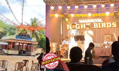 ക്ഷേത്രോത്സവത്തിലെ ആര്‍എസ്എസ് ഗണഗീത ആലാപനത്തില്‍ ഗാനമേള ട്രൂപ്പിനെതിരെ കേസെടുത്ത് പൊലീസ്;  ഗായകര്‍ ഒന്നാം പ്രതി; ഉപദേശ സമിതിയും ഉത്സവാഘോഷ കമ്മിറ്റിയും പ്രതികള്‍