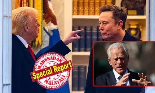 ട്രംപിനെ കുഴിയില്‍ ചാടിച്ചത് പൊട്ടനായ വ്യവസായ ഉപദേശകനെന്ന് എലന്‍ മസ്‌ക്ക്; കാര്‍ നിര്‍മിക്കാന്‍ പോലും അറിയാത്ത ഒരുത്തന്‍ സ്വന്തം താല്പര്യത്തിനായി ട്രംപിനെ ഒറ്റുന്നുവെന്ന് പീറ്റര്‍ നവാരോ; പ്രതികാര ചുങ്കത്തില്‍ ലോക വിപണി വീണപ്പോള്‍ ട്രംപിന്റെ വിശ്വസ്തര്‍ തമ്മില്‍ അടി തുടങ്ങി; ട്രംപിനെ വിട്ട് പോകാന്‍ ഒരുങ്ങി ടെസ്ല മുതലാളി