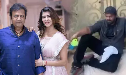 സ്വത്ത് തര്‍ക്കവും കുടുംബ പ്രശ്‌നങ്ങളും; പിതാവ് വീട്ടില്‍ കയറ്റുന്നില്ല; മോഹന്‍ ബാബുവിന്റെ വസതിക്ക് മുന്നില്‍ ധര്‍ണയിരുന്ന് നടന്‍ മഞ്ജു മനോജ്