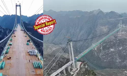 ഈഫല്‍ ഗോപുരത്തേക്കാള്‍ ഇരട്ടി ഉയരം; എംപയര്‍ സ്റ്റേറ്റ് ബില്‍ഡിങ്ങിനേക്കാള്‍ 200 മീറ്റര്‍ ഉയരക്കൂടുതല്‍; ബീപാന്‍ നദിക്ക് കുറുകെ മലയിടുക്കുകളെ ബന്ധിപ്പിച്ച് എഞ്ചിനീയറിങ് വിസ്മയം; ലോകത്തിലെ ഏറ്റവും ഉയരം കൂടിയ പാലം ചൈനയില്‍ ഉടന്‍ തുറക്കും