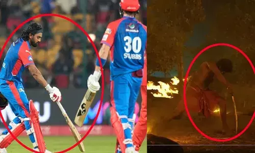 ചിന്നസ്വാമിയില്‍ വട്ടംവരച്ച് നടുവില്‍ ബാറ്റും കുത്തിനിര്‍ത്തി മാസ് പ്രകടനം; യാഷ് ദയാലിനെ സിക്സറിന് തൂക്കി ടീമിനെ വിജയത്തിലെത്തിച്ച ശേഷം കെ എല്‍ രാഹുലിന്റെ കാന്താര സ്‌റ്റൈല്‍ ഏറ്റെടുത്ത് ആരാധകര്‍; കാരണം വ്യക്തമാക്കി ഡല്‍ഹി ക്യാപിറ്റല്‍സ് താരം