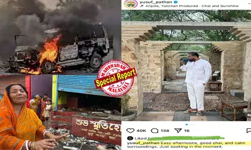 നല്ല ചായ, ശാന്തമായ അന്തരീക്ഷം, ഈ നിമിഷം ആസ്വദിക്കുന്നു: മുര്‍ഷിദാബാദ് കത്തുമ്പോള്‍ സുന്ദര ചായ ഇന്‍സ്റ്റ പോസ്റ്റുമായി യൂസഫ് പഠാന്‍; നാടുകത്തുമ്പോള്‍ തൃണമൂല്‍ എംപിക്ക് നാണമില്ലേ എന്ന് ബിജെപിയും ഇടതുപാര്‍ട്ടികളും; അക്രമത്തില്‍ 150 ലേറെ പേര്‍ അറസ്റ്റില്‍; ഹിന്ദുക്കള്‍ വീടുകളില്‍ നിന്ന് പലായനം ചെയ്യുന്നുവെന്ന് ബിജെപി