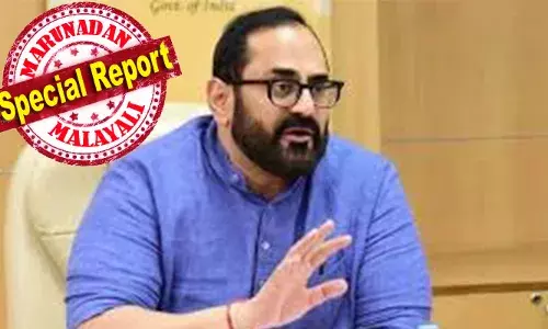 അഴിമതിയില്‍ സിപിഎം കോണ്‍ഗ്രസിനെക്കാള്‍ മുന്നില്‍; മുഖ്യമന്ത്രിയുടെ മകള്‍ തന്നെ അഴിമതി ആരോപണ വിധേയയാകുമ്പോള്‍ മറ്റുള്ളവര്‍ എന്താണ് ചെയ്യേണ്ടത്?; അഴിമതില്‍ മുന്‍പ് കോണ്‍ഗ്രസായിരുന്നു എങ്കില്‍ ഇപ്പോള്‍ സിപിഎമ്മാണ്: രാജീവ് ചന്ദ്രശേഖര്‍