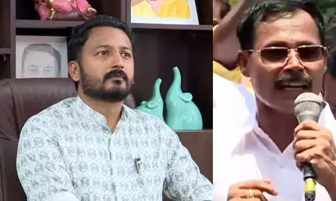 രാഹുല് മാങ്കൂട്ടത്തിലിന്റെ തല ആകാശത്ത് കാണേണ്ടി വരും; കാല് തറയില് ഉണ്ടാകില്ല; ഹെഡ്ഗേവാറിനെ വിമര്ശിച്ച കോണ്ഗ്രസ് നേതാവിനെതിരെ കൊലവിളി പ്രസംഗവുമായി ബി.ജെ.പി നേതാവ്; ബിജെപിയോട് മാപ്പ് പറയില്ലെന്ന് രാഹുല് മാങ്കൂട്ടത്തില് രാഹുല് മാങ്കൂട്ടത്തിലിന്റെ തല ആകാശത്ത് കാണേണ്ടി വരും; കാല് തറയില് ഉണ്ടാകില്ല; ഹെഡ്ഗേവാറിനെ വിമര്ശിച്ച കോണ്ഗ്രസ് നേതാവിനെതിരെ കൊലവിളി പ്രസംഗവുമായി ബി.ജെ.പി നേതാവ്; ബിജെപിയോട് മാപ്പ് പറയില്ലെന്ന് രാഹുല് മാങ്കൂട്ടത്തില്