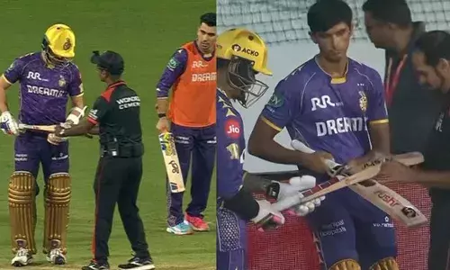 ഐപിഎല്ലില്‍ ബാറ്റ് പരിശോധന നടപടികള്‍ കര്‍ശനമാക്കുന്നു; ബാറ്റളവില്‍ മാറ്റം കണ്ടെത്തി; റസല്‍, നരെയ്ന്‍, നോര്‍ക്യെ എന്നിവരുടെ ബാറ്റ് മാറ്റാന്‍ നിര്‍ദേശിച്ച് അംപയര്‍