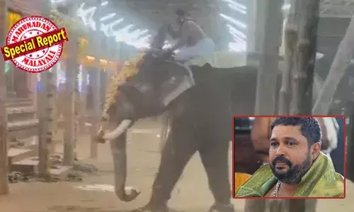 ആനയുടെ മുഖത്ത് ലേസര്‍ ലൈറ്റ് അടിച്ചു; ഇടഞ്ഞ കൊമ്പന്റെ പുറത്ത് തിടമ്പുമായി മണിക്കൂറുകളോളം; എടക്കാട് കേശവന്‍ നമ്പൂതിരിയുടെ ആത്മധൈര്യത്തിന് അനുമോദന പ്രവാഹം; ചെറുകുന്ന് അന്നപൂര്‍ണേശരി ക്ഷേത്ര ഉത്സവത്തിനിടെ നാടകീയ സംഭവങ്ങള്‍