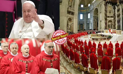 എല്ലാം അതീവരഹസ്യം; സിസ്‌റ്റൈന്‍ ചാപ്പലില്‍ ഒത്തുകൂടുന്ന 120 കര്‍ദ്ദിനാള്‍മാര്‍ക്ക് പുറംലോകവുമായി ഒരു ബന്ധവും പാടില്ല; ഫ്രാന്‍സിസ് മാര്‍പ്പാപ്പയെ തിരഞ്ഞെടുക്കാന്‍ വേണ്ടി വന്നത് രണ്ടുനാള്‍; ഏറ്റവും ദൈര്‍ഘ്യമേറിയത് 34 മാസം നീണ്ട കോണ്‍ക്ലേവ്; വെളുത്ത പുകയ്ക്കായി ശ്വാസമടക്കി പിടിച്ച് വിശ്വാസികളുടെ കാത്തിരിപ്പ്; പുതിയ പോപ്പിനെ തിരഞ്ഞെടുക്കുന്നത് എങ്ങനെ?