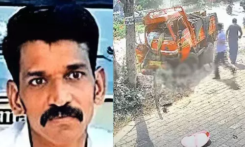 ബസിടിച്ചു നിയന്ത്രണം വിട്ട മിനി ലോറി മരത്തിലിടിച്ചു; സ്റ്റിയറിങ്ങിനും സീറ്റിനും ഇടയില്‍ കുടുങ്ങി ഡ്രൈവര്‍ക്ക് ദാരുണാന്ത്യം