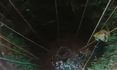 ഉള്ളിൽ മുഴുവൻ ചെളിയും പായലും; കണ്ണും പൂട്ടി കിണർ വൃത്തിയാക്കാനിറങ്ങി കുടുങ്ങിയ ആളെ അഗ്നിരക്ഷാ സേന രക്ഷപെടുത്തി