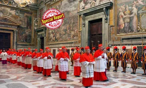 സിസ്റ്റൈന്‍ ചാപ്പലില്‍ നിന്ന് വെളുത്ത പുക ഉയരാന്‍ ഇനി കാത്തിരിപ്പ്!  പുതിയ മാര്‍പ്പാപ്പയെ തിരഞ്ഞെടുക്കാനുള്ള കോണ്‍ക്ലേവ് മെയ് 7ന്; മൂന്നില്‍ രണ്ടുഭൂരിപക്ഷം ലഭിക്കുന്ന ആള്‍ ഫ്രാന്‍സിസ് മാര്‍പ്പാപ്പയുടെ പിന്‍ഗാമിയാകും; 138 കര്‍ദ്ദിനാള്‍മാരില്‍ കേരളത്തില്‍ നിന്ന് വോട്ടവകാശം മാര്‍ ബസേലിയോസ് ക്ലിമീസ് കാതോലിക്കാബാവയ്ക്കും മാര്‍ ജോര്‍ജ് ജേക്കബ് കൂവക്കാടിനും