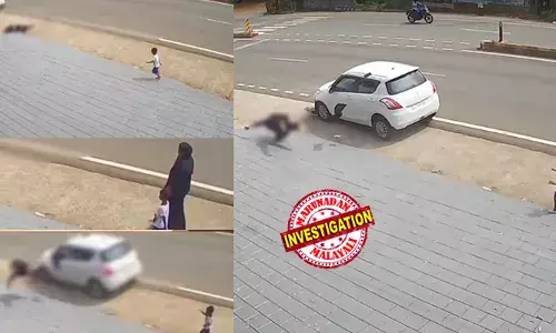 കോട്ടക്കലില്‍ റോഡരികിലൂടെ നടക്കുന്നതിനിടെ കാറിടിച്ച് തെറിപ്പിച്ചു; യുവതിക്ക് ഗുരുതര പരിക്ക്;  അപകടത്തില്‍ നിന്നും അത്ഭുതകരമായി രക്ഷപ്പെട്ട് കുട്ടി; ഓടിച്ചെന്ന് അമ്മയെ എണീപ്പിക്കാന്‍ ശ്രമം; സിസിടിവി ദൃശ്യങ്ങള്‍ പുറത്ത്