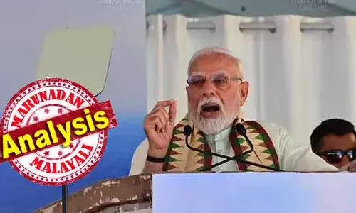 അനന്തപത്മനാഭനില്‍ തുടക്കം; ശങ്കരാചാര്യതില്‍ കത്തിക്കയറല്‍; പിണറായിയേയും തരൂരിനെ കൂട്ടുപിടിച്ച് ഇന്ത്യാ സഖ്യത്തിന് ഒളിയമ്പ്; കമ്മ്യൂണിസ്റ്റുകളുടെ മാറ്റം ചര്‍ച്ചയാക്കാന്‍ അദാനിയെ പുഴ്ത്തിയ വാസവന്‍; സെന്റ് ജോര്‍ജ് പള്ളിയും മാര്‍പ്പാപ്പയും ക്രൈസ്തവര്‍ക്കായി; അവസാനം രാജീവ് ചന്ദ്രശേഖറിന്റെ വികസിത കേരളം; വിഴിഞ്ഞത്ത് നിന്നും മോദി മടങ്ങുമ്പോള്‍