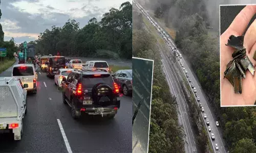 രാത്രി ഇരുട്ടിൽ പാഞ്ഞെത്തിയ ഗുഡ്‌സ് ട്രക്ക്; അബദ്ധത്തിൽ ഒരു വിചിത്ര വസ്തു റോഡിൽ വീണു; പിന്നാലെ പഞ്ചറായത് നൂറ് കണക്കിന് വാഹനങ്ങൾ; പ്രദേശത്ത് വൻ ഗതാഗത കുരുക്ക്