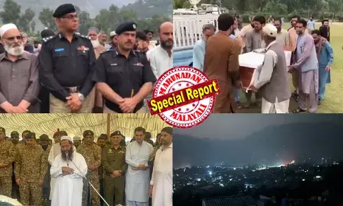 ഓപ്പറേഷന്‍ സിന്ദൂറില്‍ കൊല്ലപ്പെട്ട ഭീകരര്‍ക്ക് സൈനിക ബഹുമതിയോടെ സംസ്‌കാരം;  സംസ്‌കാര ചടങ്ങില്‍ ഐഎസ്‌ഐയും പാക് സൈന്യവും;  യാക്കൂബ് മുഗളിന്റെ സംസ്‌കാര ചടങ്ങില്‍ യൂണിഫോമിലും അല്ലാതെയും നിരവധി ഉദ്യോഗസ്ഥര്‍; ഭീകരര്‍ക്ക് പാക്ക് ഭരണകൂടത്തിന്റെ പരസ്യ പിന്തുണയെന്ന ഇന്ത്യന്‍ നിരീക്ഷണം ശരിവച്ച് ദൃശ്യങ്ങള്‍