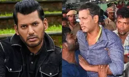 നടന്‍ വിശാല്‍ വേദിയില്‍ കുഴഞ്ഞുവീണു; പരിഭ്രാന്തിയില്‍ ആരാധകര്‍; ഭക്ഷണം ഒഴിവാക്കിയെന്നും പനി ബാധിച്ചെന്നും മാനേജര്‍