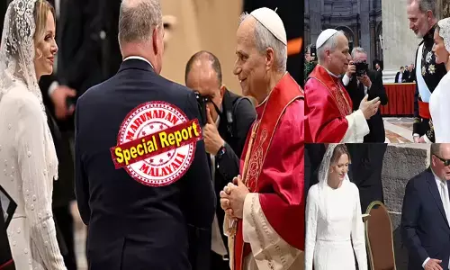 സ്ഥാനാരോഹണ ചടങ്ങുകൾ കഴിഞ്ഞ് ബസിലിക്കയിൽ തിങ്ങി കൂടിയവരുടെ കണ്ണ് ഒന്ന് ഉടക്കി; വെള്ള ഗൗണുകൾ ധരിച്ച് അതീവ സുന്ദരികളായി നടന്നുവന്ന രാജ്ഞിമാർ; എല്ലാവരെയും ആശീർവാദം ചെയ്ത് വരവേറ്റ് ലെയോ പതിനാലാമൻ പാപ്പ; രാജകീയ എൻട്രിയിൽ ഞട്ടൽ; ആ അപൂർവ കൂടിക്കാഴ്ച ഇങ്ങനെ!