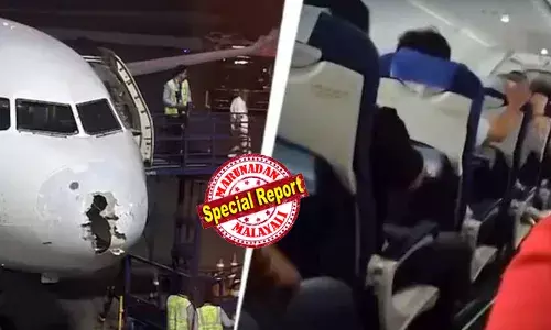 ആകാശച്ചുഴിയില്‍പ്പെട്ട് ശക്തമായി ആടിയുലഞ്ഞ് ഇന്‍ഡിഗോ വിമാനം;  പരിഭ്രാന്തിയിലായി അലറിവിളിച്ചും പ്രാര്‍ത്ഥിച്ചും യാത്രക്കാര്‍; ആശങ്കകള്‍ക്കിടെ ശ്രീനഗറില്‍ സുരക്ഷിതമായി പറന്നിറങ്ങി; വിമാനത്തിന്റെ മുന്‍ഭാഗം തകര്‍ന്നു