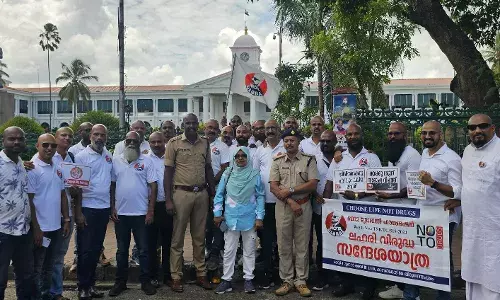മൊട്ട ഗ്ലോബലിന്റെ ലഹരി വിരുദ്ധ സന്ദേശയാത്ര തിരുവനന്തപുരത്ത് സമാപിച്ചു.