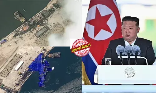 കിം ജോങ് ഉന്‍ സ്റ്റൈല്‍ എന്ന വിശേഷണത്തോടെ നിര്‍മ്മിച്ചത് ഉത്തരകൊറിയയുടെ ചരിത്രത്തിലെ തന്നെ ഏറ്റവും വലിയ യുദ്ധക്കപ്പല്‍; നിര്‍മ്മാണം പൂര്‍ത്തിയായി ഒരു മാസത്തിനിപ്പുറം ലോഞ്ചിനിടെ തകര്‍ന്നു; സമാനതകളില്ലാത്ത ക്രിമിനല്‍ പ്രവൃത്തിയെന്ന് കിം; കപ്പല്‍ പ്ലാസ്റ്റിക്ക് ഷീറ്റ് കൊണ്ട് മൂടിയ ചിത്രവും പുറത്ത്!