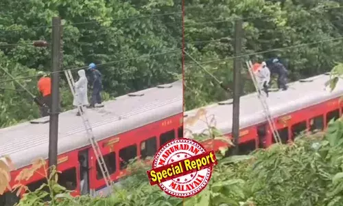 തൃശൂര്‍ ചെറുതുരുത്തിയില്‍ ഓടിക്കൊണ്ടിരുന്ന ട്രെയിന് മുകളിലേക്ക് മരം വീണു; അപകടത്തില്‍പ്പെട്ടത് ജാംനഗര്‍- തിരുനെല്‍വേലി എക്സ്പ്രസ്; വലിയ അപകടം ഒഴിവായിയത് ലോക്കോ പൈലറ്റിന്റെ സമയോചിത ഇടപെടലിലൂടെ