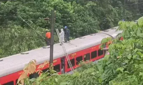 ഓടിക്കൊണ്ടിരുന്ന ട്രെയിനിന് മുകളിലേക്ക് മരക്കൊമ്പ് പൊട്ടിവീണ് ഒന്നരമണിക്കൂറോളം ഗതാഗതം തടസ്സപ്പെട്ടു; ചെറുതുരുത്തി അപകടത്തില്‍ ആര്‍ക്കും പരിക്കില്ല