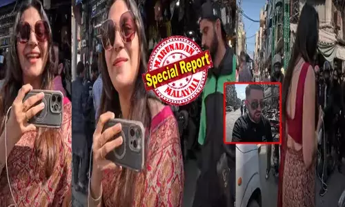 പാക്കിസ്ഥാനെ ഇഷ്ടപ്പെടുന്ന പെൺകുട്ടി..!; സ്കോട്ടിഷ് യൂട്യൂബറുടെ ദൃശ്യങ്ങളിൽ പതിഞ്ഞ ആ മുഖം; ലാഹോറിലെ അനാർക്കലി ബസാറിന് മുന്നിൽ പിങ്ക് സാരിയിൽ ജ്യോതി മൽഹോത്ര; ചുറ്റും സുരക്ഷയൊരുക്കുന്ന തോക്ക് ധാരികൾ; ആളുകൾക്കിടയിലൂടെ കൂൾ വാക്ക്; സോഷ്യൽ മീഡിയയിൽ വീണ്ടും ചർച്ചയായി വീഡിയോ!