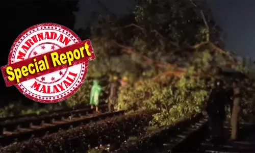 കളമശേരിക്കും അമ്പാട്ടുകാവിനും ഇടയില്‍ ട്രാക്കിലേക്ക് മരം വീണ് വൈദ്യുതി ലൈന്‍ പൊട്ടി; എറണാകുളം ഭാഗത്തേക്ക് ട്രെയിന്‍ ഗതാഗതം തടസപ്പെട്ടു; കോഴിക്കോട് അരീക്കാട് കനത്ത കാറ്റില്‍ റെയില്‍വേ ട്രാക്കിലേക്ക് മരം വീണു ഗതാഗത തടസം