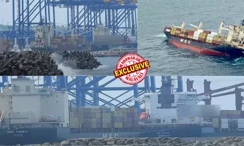 എംഎസ്‌സി എല്‍സ ത്രീ വിഴിഞ്ഞത്ത് നങ്കൂരമിട്ടപ്പോഴേ കപ്പല്‍ മറിഞ്ഞ വശത്തേക്ക് ചരിവ്; ആ സമയത്ത് ബര്‍ത്തില്‍ ഉണ്ടായിരുന്ന മറ്റുരണ്ടു ഫീഡര്‍ കപ്പലുകള്‍ക്കും ചരിവില്ല; തെളിവായി അപകടത്തിന് മുമ്പെടുത്ത വീഡിയോ പുറത്ത്; കാലാവധി കഴിഞ്ഞ എല്‍സ ത്രീയുടെ ഫിറ്റ്‌നസ് സര്‍ട്ടിഫിക്കറ്റിലും സംശയം; കപ്പല്‍ മുങ്ങിയതില്‍ ദുരൂഹതയേറുന്നു