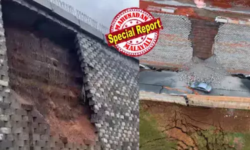 കനത്ത മഴയ്ക്കിടെ കൂരിയാട് ദേശീയപാത വീണ്ടും തകര്‍ന്നു;  പ്രധാന റോഡിന്റെ സംരക്ഷണഭിത്തി തകര്‍ന്ന് സര്‍വീസ് റോഡിലേക്ക് പതിച്ചു; മഴക്കാലത്ത് വെള്ളം നില്‍ക്കുന്ന നെല്‍പ്പാടത്ത്  മണ്ണ് പരിശോധന നടത്തിയില്ല;  നിര്‍മാണ കമ്പനികള്‍ക്ക് വന്‍വീഴ്ച;  ഇടിഞ്ഞ ഭാഗത്തെ റോഡ്  പുനര്‍നിര്‍മിക്കണമെന്ന് വിദഗ്ധ സമിതി റിപ്പോര്‍ട്ട് കേന്ദ്രസര്‍ക്കാരിന്