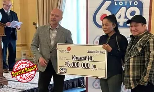 30 കോടി രൂപയുടെ ജാക്ക്‌പോട്ട് അടിച്ചു; തിരിച്ചറിയല്‍ രേഖയില്ലാത്തതിനാല്‍ പണം കാമുകിയുടെ അക്കൗണ്ടില്‍ നിക്ഷേപിച്ചു; സമ്മാനവിതരണ വേദിയില്‍വെച്ച് യുവതി പറഞ്ഞത് കാമുകന്റെ ജന്മദിന സമ്മാനമെന്ന്;  പണം കിട്ടിയതോടെ പുതിയ കാമുകനൊപ്പം ഒളിച്ചോടി യുവതി; പരാതിയുമായി കനേഡിയന്‍ പൗരനായ യുവാവ്