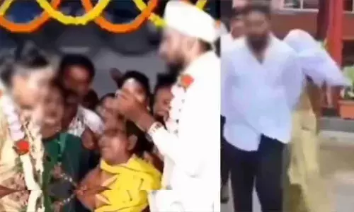 വരൻ താലിക്കെട്ടാൻ തുടങ്ങവേ കല്യാണത്തിന് താല്പര്യമില്ലെന്ന് വധു; സമ്മതമില്ലാതെ വിവാഹം വേണ്ടെന്ന് വരനും; ഒടുവിൽ കാമുകനെത്തി വധുവിനെ കല്യാണ മണ്ഡപത്തിൽ നിന്നും കൂട്ടികൊണ്ട് പോയി; വൈറലായി വിവാഹ വീഡിയോ