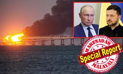 യുക്രൈനിലേക്കുള്ള റഷ്യന്‍ സേനയുടെ വിന്യാസത്തില്‍ നിര്‍ണായക പങ്ക് വഹിക്കുന്ന കെര്‍ച്ച് ബ്രിഡ്ജ് അണ്ടര്‍ വാട്ടര്‍ സ്ഫോടനത്തിലൂടെ തകര്‍ത്ത് യുക്രൈന്‍; റഷ്യയുടെ ഉള്ളില്‍ കയറി അനേകം വിമാനങ്ങള്‍ തകര്‍ത്തതിന്റെ പിന്നാലെയുള്ള അട്ടിമറി വീണ്ടും പുട്ടിന് തിരിച്ചടിയായി