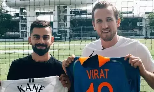 ആദ്യ ഐ.പി.എല്‍ കിരീടം നേടിയ വിരാട് കോലിക്കും റോയല്‍ ചാലഞ്ചേഴ്‌സ് ബംഗളൂരുവിനും അഭിനന്ദനങ്ങള്‍; ഇത് അസാമാന്യമായ നേട്ടം! അഭിനന്ദിച്ച് ഹാരി കെയിന്‍; അപൂര്‍വ ചിത്രവും പങ്കുവെച്ചു