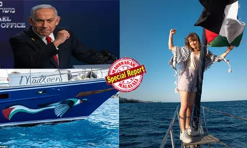 ഗസ്സയ്ക്ക് കൈത്താങ്ങാന്‍ കപ്പലില്‍ പുറപ്പെട്ട പരിസ്ഥിതി പ്രവര്‍ത്തക ഗ്രെറ്റ തുന്‍ബര്‍ഗിനും കൂട്ടുകാര്‍ക്കും ഇസ്രയേലിന്റെ ഭീഷണി; ഫ്രീഡം ഫ്‌ലോട്ടില ഗ്രൂപ്പിനെ തടയുമെന്ന് സേന; ഗ്രെറ്റയുടെ കപ്പലിന് ഡ്രോണ്‍ ഭീഷണി; എന്തുസംഭവിച്ചാലും യാത്ര തുടരുമെന്ന് ഗ്രെറ്റ