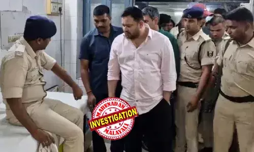 കടയില്‍ ചായ കുടിക്കാന്‍ നിര്‍ത്തിയപ്പോള്‍ അപകടം; അകമ്പടി വാഹനങ്ങളില്‍ ട്രക്ക് ഇടിച്ചുകയറി; തേജസ്വി യാദവ് രക്ഷപ്പെട്ടത് തലനാരിഴയ്ക്ക്;  മൂന്ന് പോലീസുകാര്‍ക്ക് പരിക്ക്