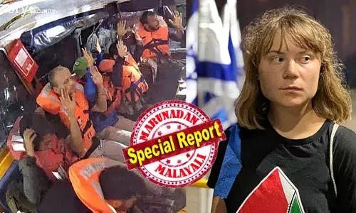 ഇസ്രായേല്‍ കടല്‍ പ്രദേശത്ത് കടന്നയുടന്‍ ബോട്ടുകളും ഡ്രോണുകളും വളഞ്ഞു; ഗ്രെറ്റയെയും ആക്ടിവിസ്റ്റുകളെയും അറസ്റ്റ് ചെയ്തു കൊണ്ട് പോയത് ഇസ്രായേലിലെ അനധികൃത കുടിയേറ്റക്കാരെ സൂക്ഷിക്കുന്ന ജയിലിലേക്ക്; ഇസ്രായേല്‍ സേന തട്ടിക്കൊണ്ടു പോയെന്ന് ആരോപിച്ച് രംഗത്ത് വന്നെകിലും തിരിഞ്ഞു നോക്കാതെ മാതൃരാജ്യമായ സ്വീഡന്‍