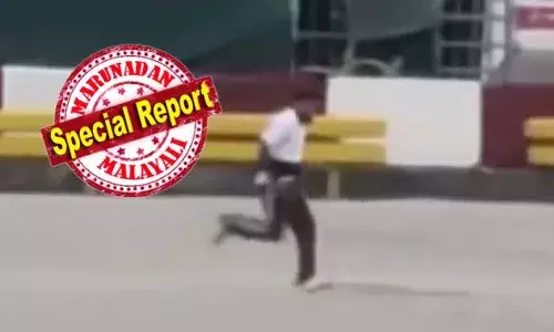 ഇന്ത്യയിലേക്ക് നാട് കടത്തിയ അനധികൃത കുടിയേറ്റക്കാരന്‍ വിമാനത്തില്‍ കയറുന്നതിന് തൊട്ടുമുന്‍പ് സുരക്ഷാ ഉദ്യോഗസ്ഥരെ വെട്ടിച്ച് റണ്‍വെയില്‍ കൂടി ഓടി; ഹീത്രൂ വിമാനത്താവളത്തിലെ ദൃശ്യങ്ങള്‍ വൈറല്‍