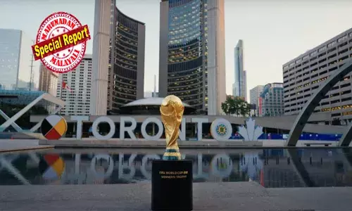 ഫുട്ബോളിന്റെ ലോകമാമാങ്കത്തിന് ഇനി ഒരു വര്‍ഷം; പ്രധാനവേദികളിലും നയാഗ്ര വെള്ളച്ചാട്ടത്തിന് സമീപവും കൗണ്ട്ഡൗണ്‍ ക്ലോക്കികള്‍ ഇന്നുമുതല്‍ എണ്ണിത്തുടങ്ങും; ഫുട്ബോള്‍ ലോകകപ്പിന്റെ ചരിത്രത്തിലാദ്യമായി ഇത്തവണ പോരിനിറങ്ങുക 48 ടീമുകള്‍; പരാഗ്വയെ വീഴ്ത്തി 1930 മുതല്‍ എല്ലാ ലോകകപ്പിനും യോഗ്യത നേടുന്ന ടീമായി ബ്രസീല്‍