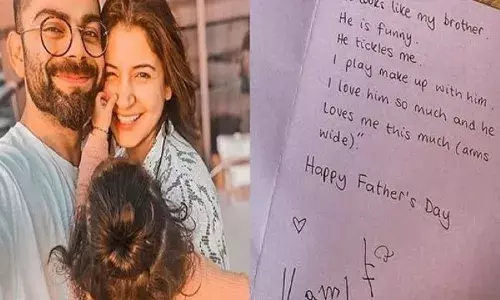 അവനെക്കാണാന്‍ എന്റെ സഹോദരനെപ്പോലെ, ഞാനദ്ദേഹത്തെ ഒരുപാട് സ്‌നേഹിക്കുന്നു; ഫാദേഴ്‌സ് ഡേയിൽ വിരാട് കോലിക്ക് ആശംസകളുമായി വാമിക; വൈറലായി ആശംസ കുറിപ്പ്