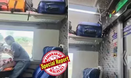 വന്ദേ ഭാരതിന്റെ മേല്‍ക്കൂര ചോര്‍ന്നു; കുതിച്ചൊഴുകിയെത്തി വെള്ളം; നനഞ്ഞൊലിച്ച് യാത്രക്കാര്‍; എസിയില്ലാതെ ദുരിതയാത്ര; ദൃശ്യങ്ങള്‍ പങ്കുവെച്ച് പരാതിയുമായി യുവാവ്; പ്രതികരിച്ച് റെയില്‍വെ